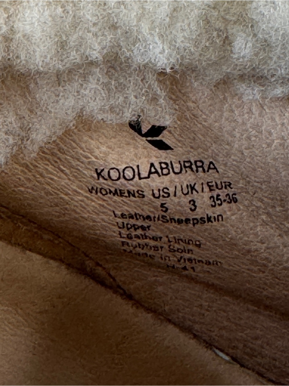 Koolaburra Size 5 Shearling Boot Hidden Wedge Fringe Moccasin Booties Women's - Picture 7 of 8